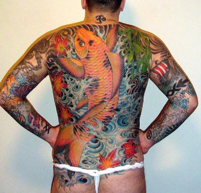 tatouage japonais eau
