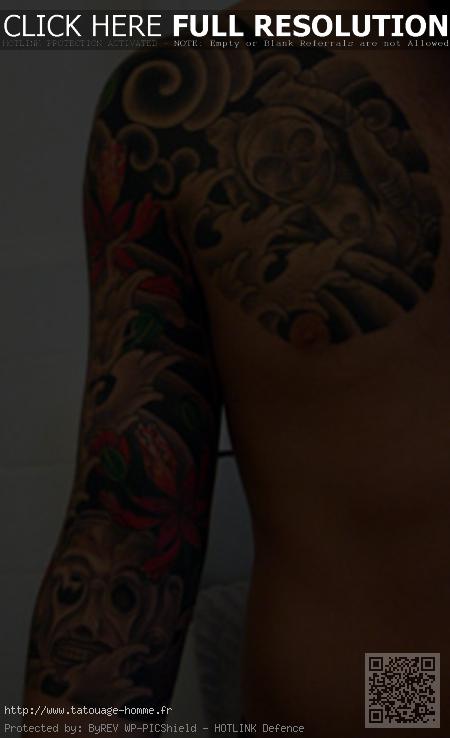tatouage japonais épaule bras