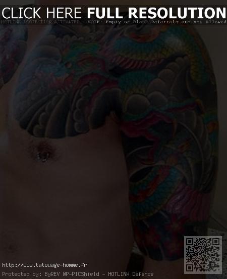 tatouage japonais épaule bras
