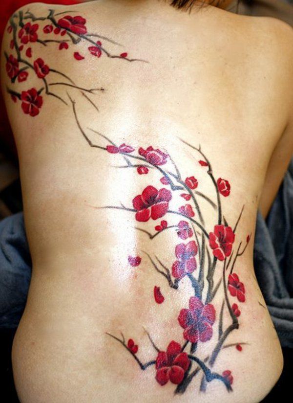 tatouage japonais fleur de cerisier