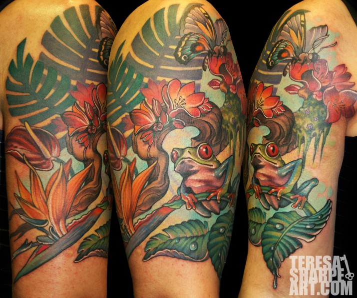Tatouage japonais grenouille