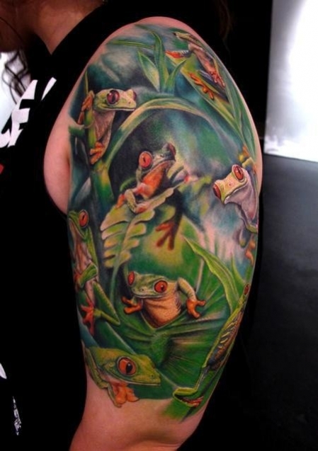 tatouage japonais grenouille