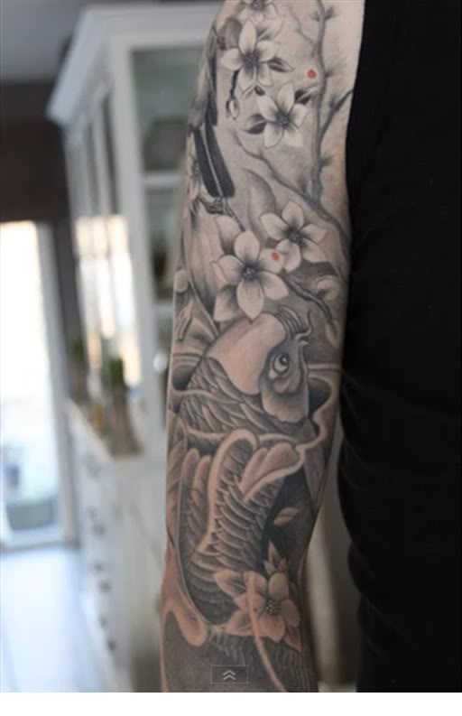 tatouage japonais gris
