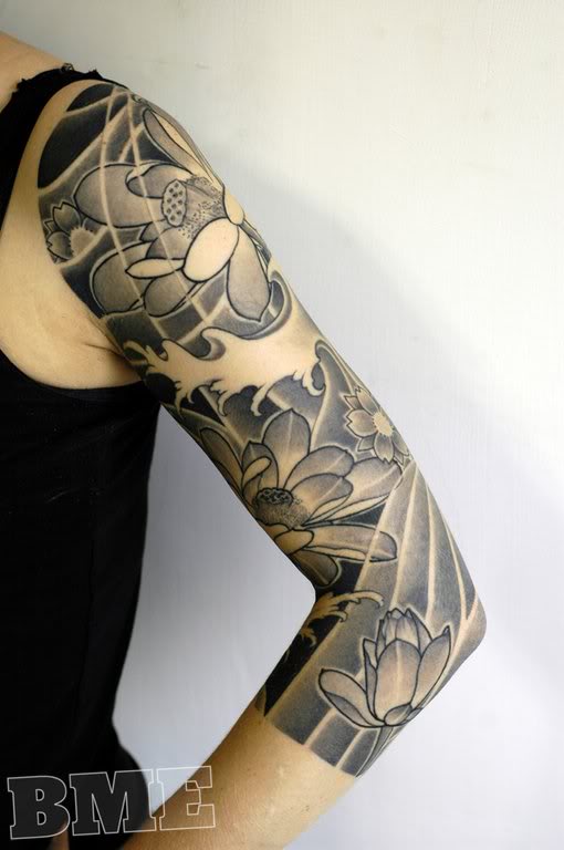 tatouage japonais gris