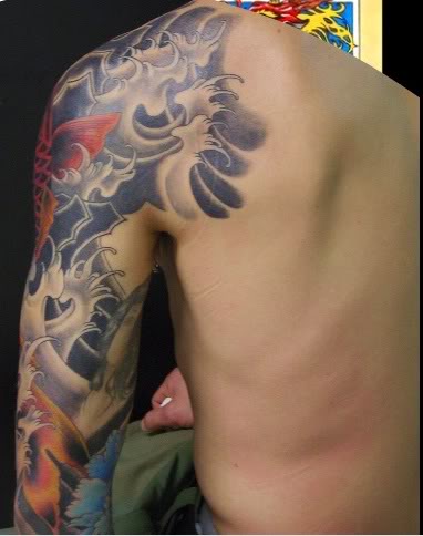 tatouage japonais gris