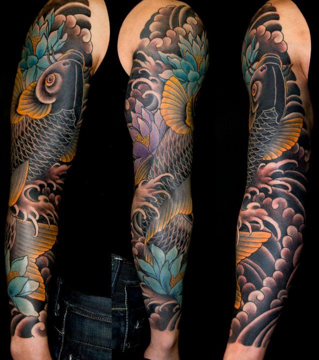 tatouage japonais gris