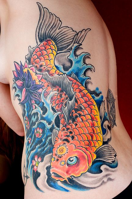 tatouage japonais koi
