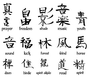 tatouage japonais lettre