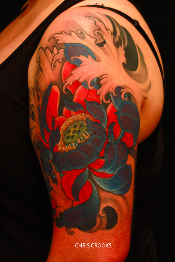 tatouage japonais lotus