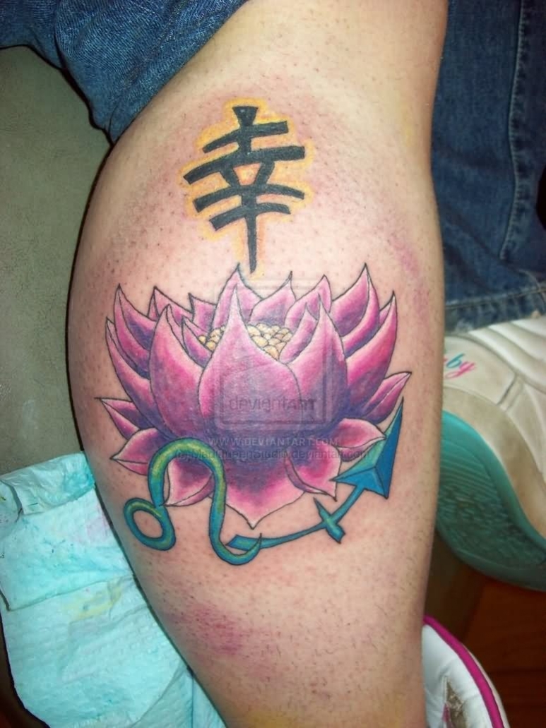 tatouage japonais lotus