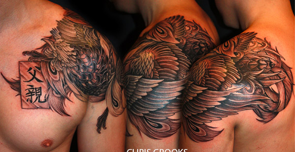 tatouage japonais oiseau