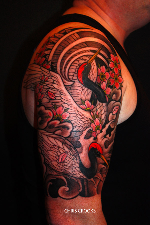 tatouage japonais oiseau
