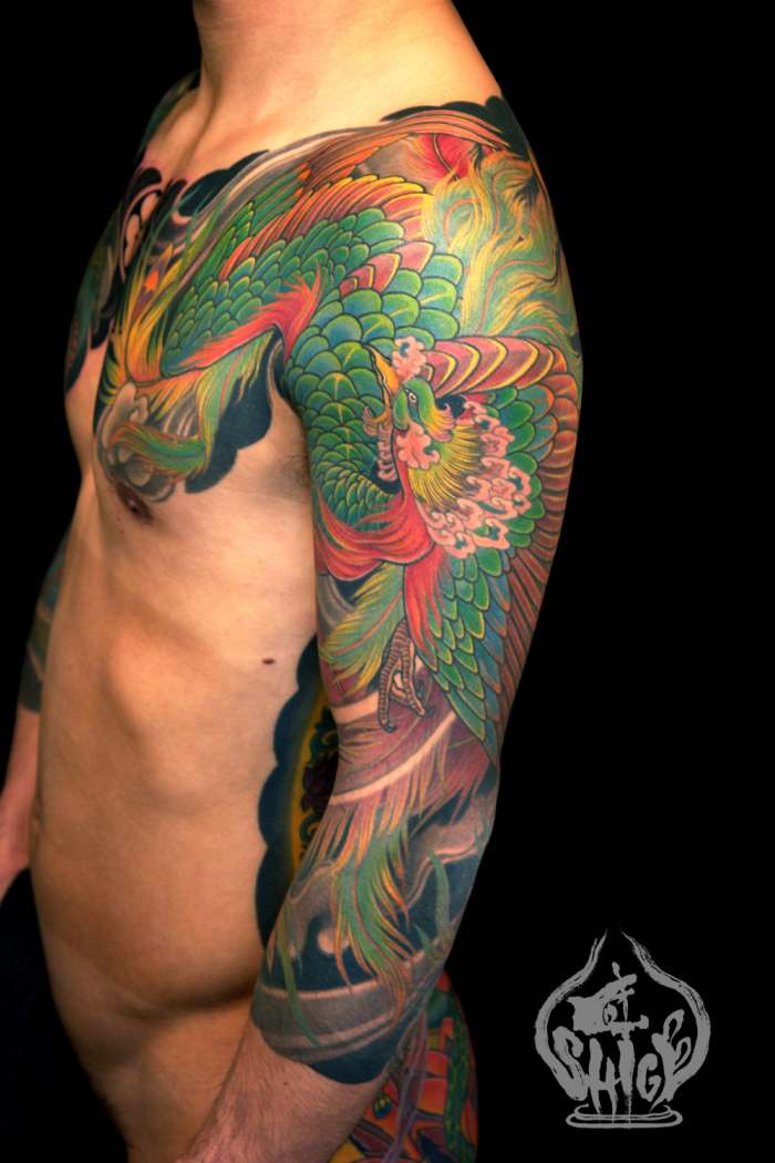 tatouage japonais oiseau
