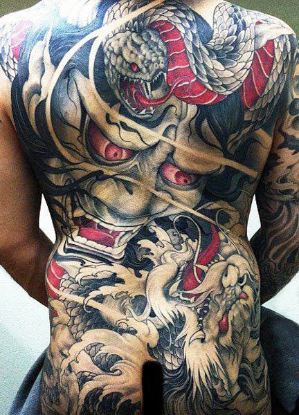 tatouage japonais oni
