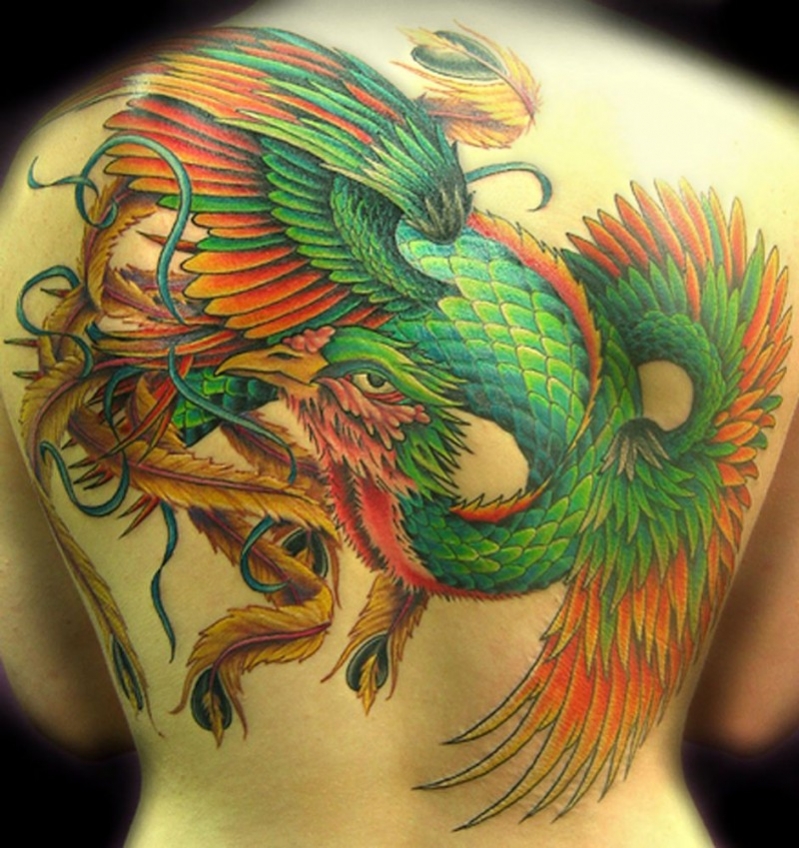 tatouage japonais phoenix