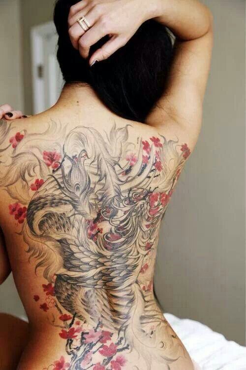 tatouage japonais phoenix