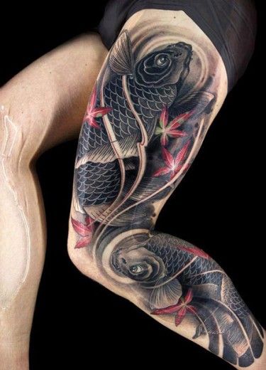tatouage japonais poisson