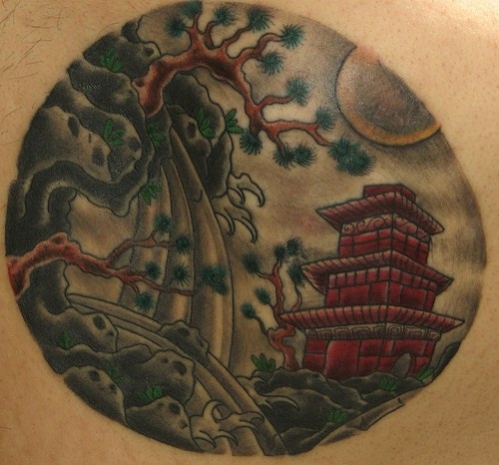 tatouage japonais rond
