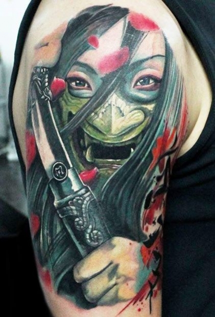 tatouage japonais samourai