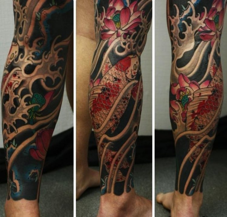tatouage japonais vague