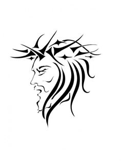 tatouage jesus tribal