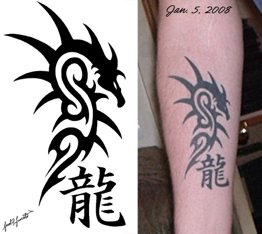 tatouage kanji tribal