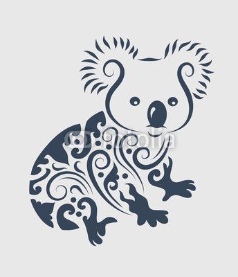 tatouage koala tribal