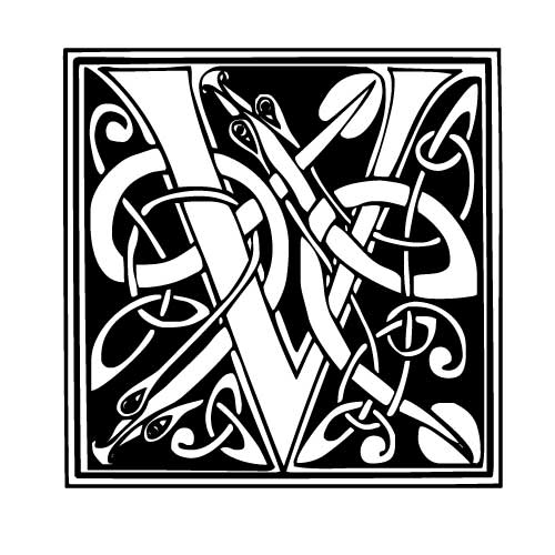 tatouage lettre a celtique