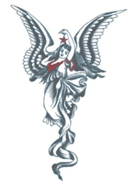 tatouage logo ange
