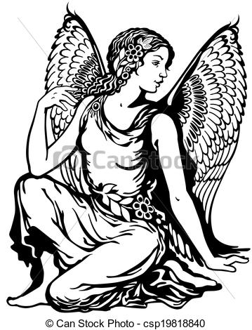 tatouage logo ange
