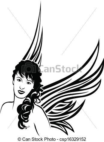 tatouage logo ange