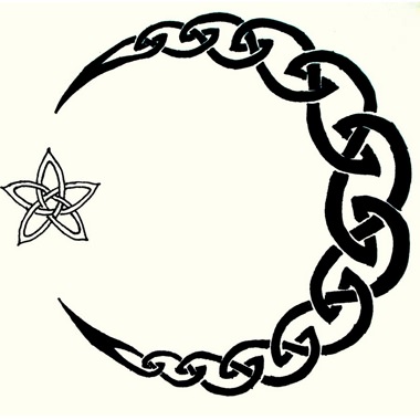 tatouage lune celtique