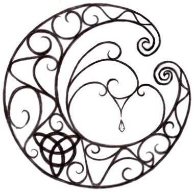 tatouage lune celtique