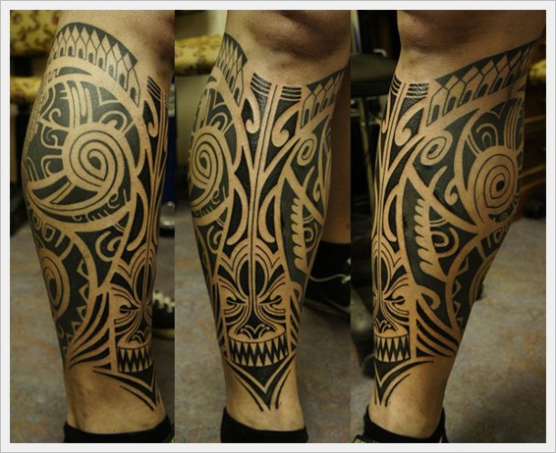 tatouage mollet homme ecriture
