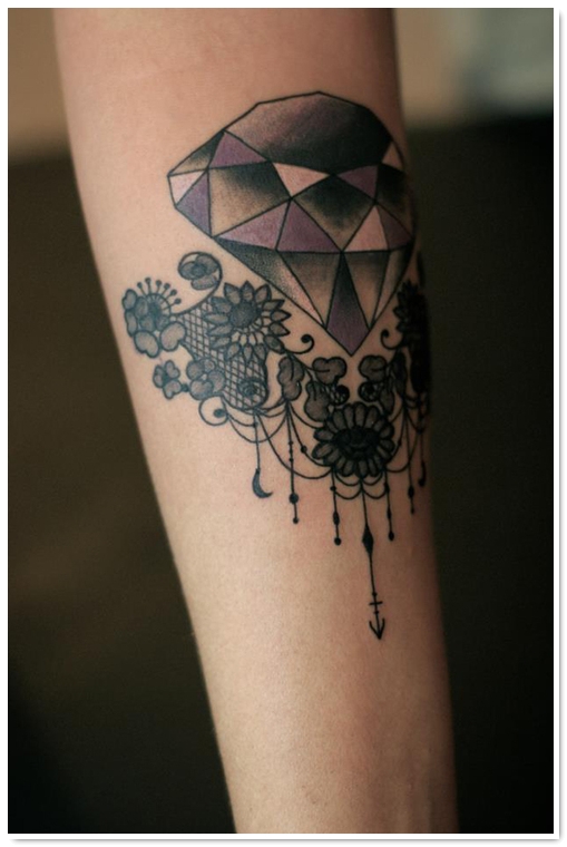 tatouage noeud en dentelle