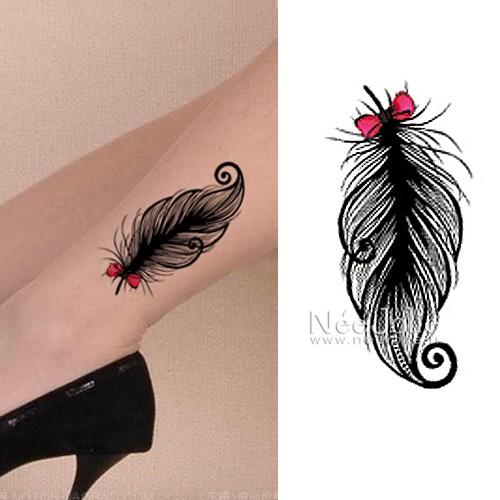 tatouage noeud et plume