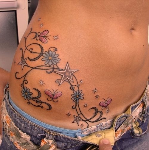 tatouage noeud flanc