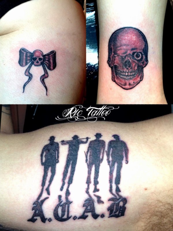 tatouage noeud tête de mort