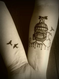 tatouage oiseau cage
