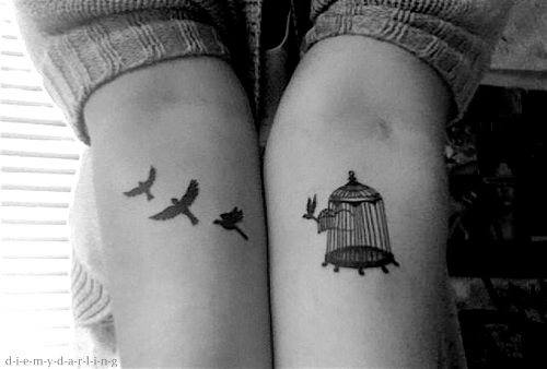 tatouage oiseau cage