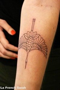 tatouage oiseau grue
