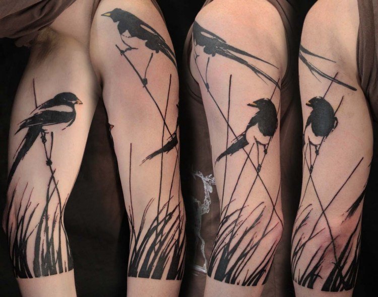 tatouage oiseau homme