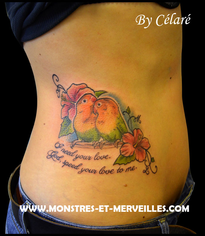 tatouage oiseau inseparable