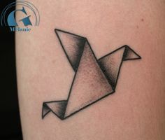 tatouage oiseau origami