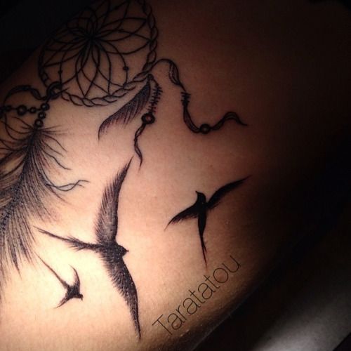 tatouage oiseau paille en queue
