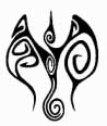 tatouage oiseau polynésien
