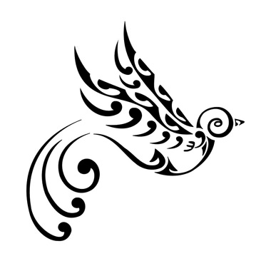 tatouage oiseau polynésien
