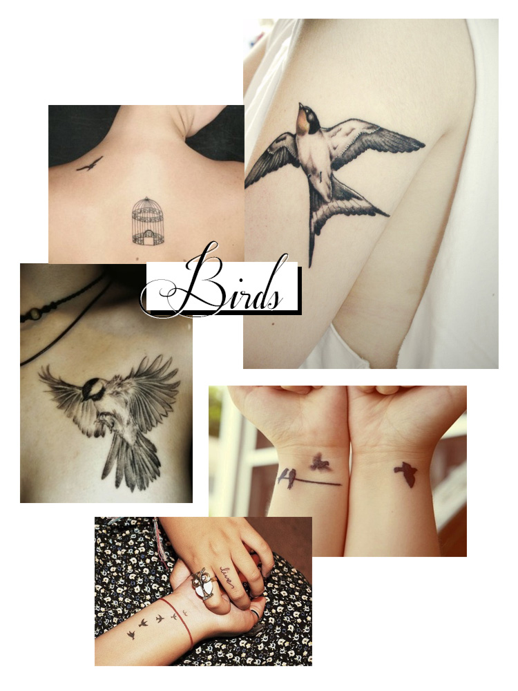 tatouage oiseau stylisé