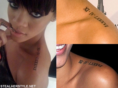 tatouage omoplate chiffre romain
