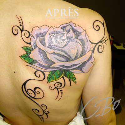 tatouage omoplate cicatrisation